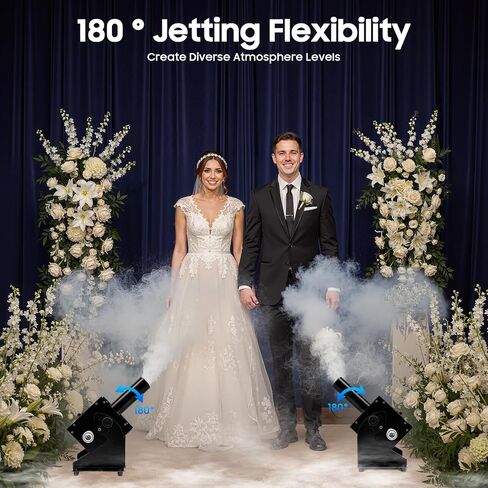 CO2 Fog Jet Machine, 260W 9 DMX512 Channels Stage CO2 Blaster, 12 LED Beads & 180° Adjustable Nozzle, 19.69-26.25ft Spray Height for Event Banquet Party Wedding Club Concert Halloween in Kuwait