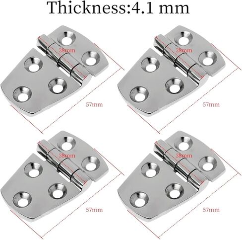 316 Stainless Steel Hinge Short Side Door Accessories 57 * 38mm 4Pcs in Saudi Arabia