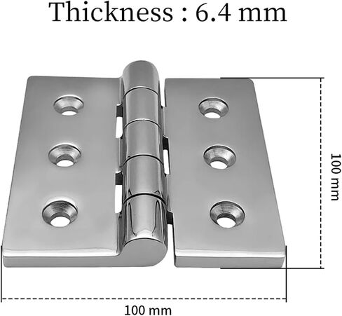 100 * 100mm Heavy Duty Hinge Square Deck Cast Door Mirror Polished Hardware 1Pcs in Saudi Arabia