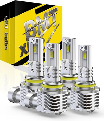 مصباح ضباب BMT xms 9006 9005، 6500K أبيض ساطع 600% أكثر سطوعًا HB4 HB3 كومبو، مقاس 1:1 التوصيل والتشغيل، حزمة من 4 in Kuwait
