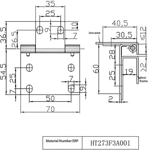 Electric Cabinet Hinge Industrial Switch Box Electric Control Carriage Door CL273 1Pcs in Saudi Arabia