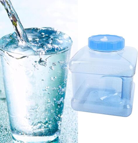 5L Distiller Water Container, Heat Resist, Replacement Bottle for Home Teeth Beauty Distilled Water, Compatible with Countertop Distillers, Crafted from PP, 19.5x19.5x22.5cm (Blue) in Saudi Arabia