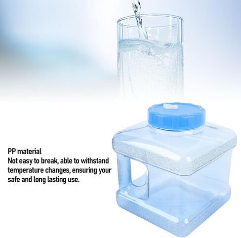 5L Distiller Water Container, Heat Resist, Replacement Bottle for Home Teeth Beauty Distilled Water, Compatible with Countertop Distillers, Crafted from PP, 19.5x19.5x22.5cm (Blue) in Saudi Arabia