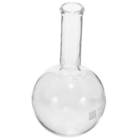 Alipis 500ml Laboratory Flask Glass Flask for Experiments Distillation Wide Mouth Flat Bottom Light Pink in Saudi Arabia