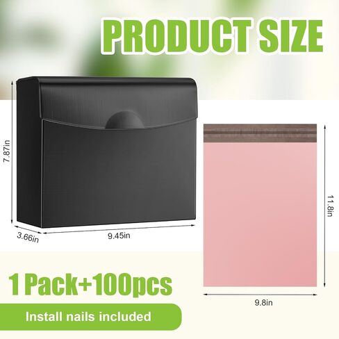 Sanitary Napkin Disposal Receptacle with 100 Pcs Feminine Hygiene Disposal Bag, Stainless Steel Tampon Disposal Bin Wall Mounted Waste Tampon Holder Feminine Hygiene Disposal Container (Silver) in Saudi Arabia