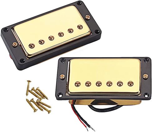 Guitar Humbucker Pickups Set,Double Coil Neck and Bridge Pickup Replacement Parts for LP Electric Guitar (GOLD-2) in Kuwait