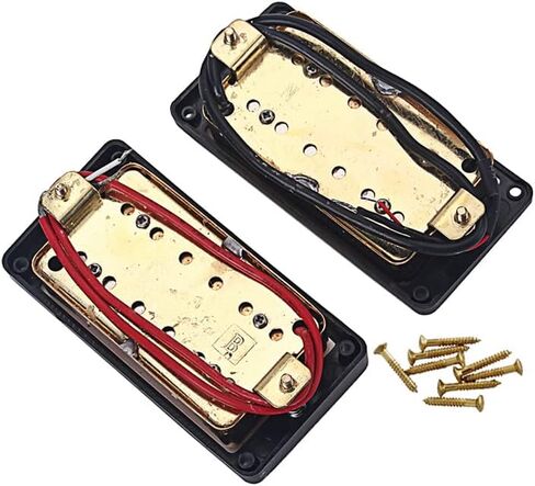 Guitar Humbucker Pickups Set,Double Coil Neck and Bridge Pickup Replacement Parts for LP Electric Guitar (GOLD-2) in Kuwait