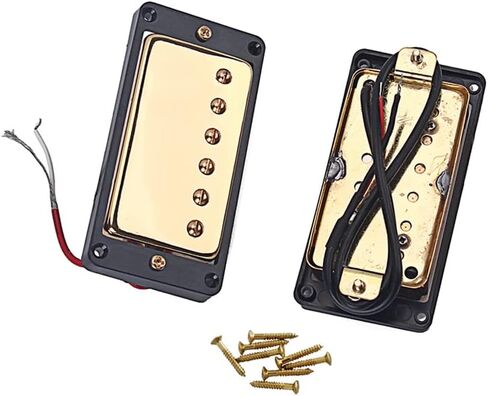 Guitar Humbucker Pickups Set,Double Coil Neck and Bridge Pickup Replacement Parts for LP Electric Guitar (GOLD-2) in Kuwait