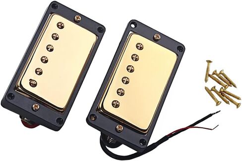 Guitar Humbucker Pickups Set,Double Coil Neck and Bridge Pickup Replacement Parts for LP Electric Guitar (GOLD-2) in Kuwait
