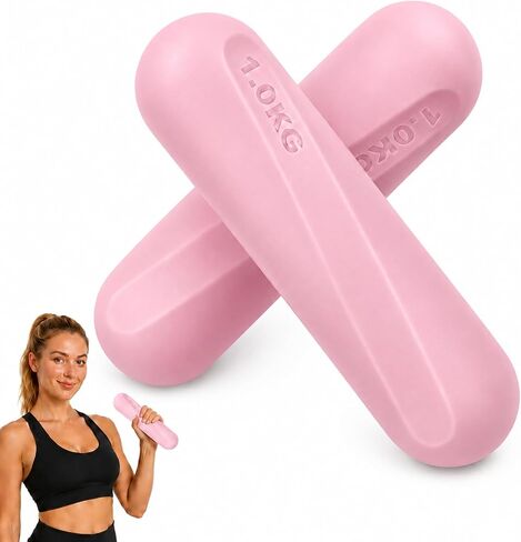 Dumbbell Set, Hand Weights For Women, 2.2lb Dumbbells Set of 2, Exercise & Fitness Dumbbells, Dumbbell Set for Walking, Yoga, Dance, Barre, Pilates, Cardio, Aerobics in Kuwait