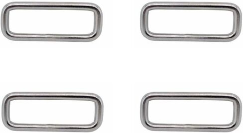 4 Pcs Marine 3/16" x 2" Rectangular Ring Link Rectangle Loop T304 Stainless Steel, 550 Lb WLL in Kuwait