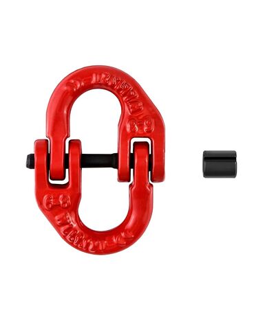 QWORK G80 Alloy Steel Hammerlock Coupling Link Connecting Link, 1/4", Red Painted, 2645 lbs Working Load Limit, 2 Pack in Kuwait