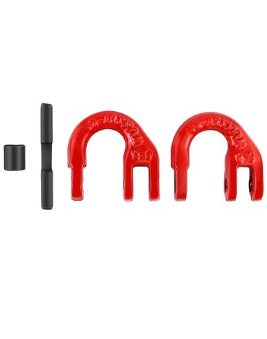 QWORK G80 Alloy Steel Hammerlock Coupling Link Connecting Link, 1/4", Red Painted, 2645 lbs Working Load Limit, 2 Pack in Kuwait