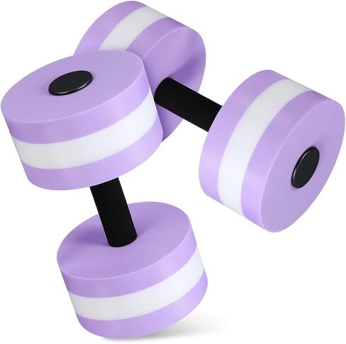Garneck 2pcs Aquatic Exercise Dumbbell: Water Aerobic Weights for Pool Resistance - Swimming Foam Barbells Water Sports Barbell Fitness Equipment for Men Women in Kuwait