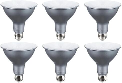 Satco 19 Watt PAR38 High Lumen LED; 27K/30K/35K/40K/50K CCT Selectable; Medium Base; 120-277 Volt Wet Location (6 Pack) in Kuwait