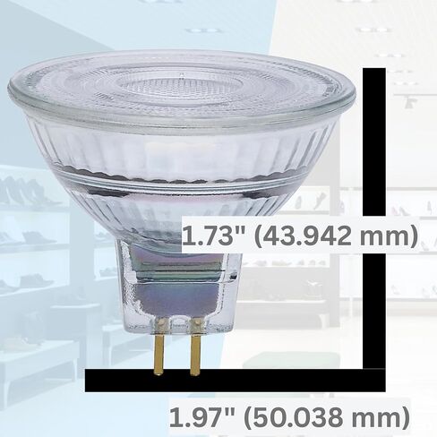 Satco 12V الجهد المنخفض LED MR16 الكاشف 5.5W 50W يعادل 3500K أبيض محايد 90+ CRI 36 Beam GU5.3 Bi-Pin Base Dimmable Clear Finish جزء S12367 (12 حزمة) in Kuwait