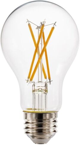 مصباح LED طراز A19 8 وات، قاعدة E26، 2700 ك، شفاف in Kuwait