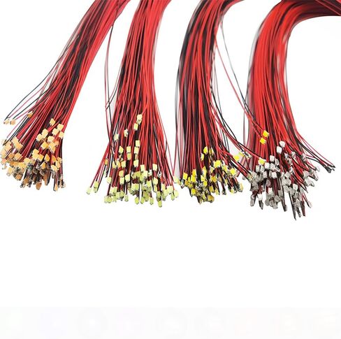 30 قطعة من الثنائيات LED الصغيرة لديكور نموذج التصميم بنفسك 0402 SMD أحمر ملحوم صغير LED صمام ثنائي تيار مستمر 2 فولت 20 مللي أمبير مع خطوط مايكرو لايت بطول 30 سم in Kuwait