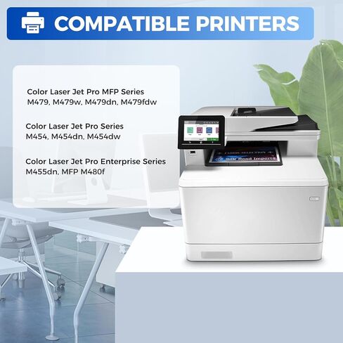 خراطيش حبر 414X 4 عبوات متوافقة مع حبر HP 414X W2020X 414A W2020A متوافق مع طابعات HP Color Laser Jet Pro M454 M454dn M454dw MFP M479 M479w M479dn M479fdw Enterprise M455dn MFP M480f in Kuwait