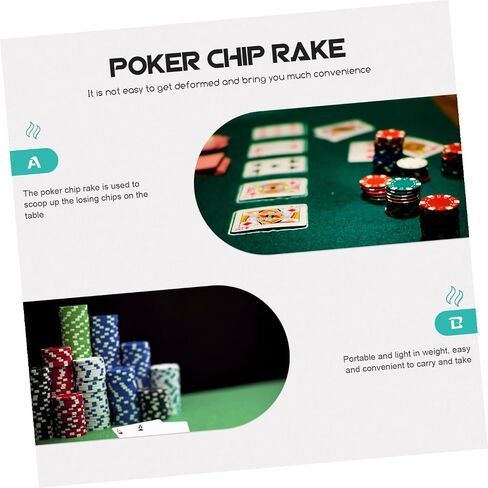 KICHOUSE Chip Collector Poker Game Rake Stick Poker Chip Harrow رافعة إغلاق محمولة in Kuwait