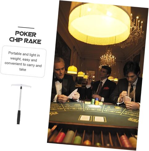 KICHOUSE Chip Collector Poker Game Rake Stick Poker Chip Harrow رافعة إغلاق محمولة in Kuwait