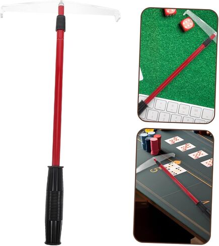 Telescopic Poker Chip Rake for Home Parties Portable Collecting Tool Plastic Handle for Board Games and Poker Enthusiasts in Kuwait