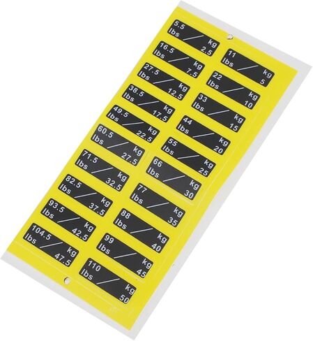 PP Weight Stickers for Gym Equipment, 10LB-100LB Fitness Machine Labels with Clear Numbers, Sweat-Resistant Number Stickers for Weight Stack, Dumbbells and Barbells(10-200 lb) in Kuwait
