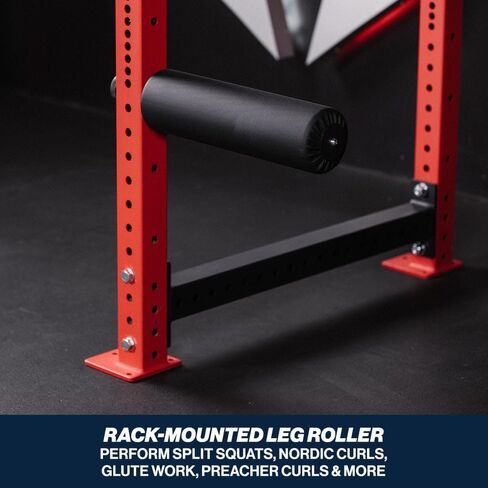 Titan Fitness Rack-Mounted Leg Roller Fits T-3 & X-3 Series, Quick-Adjust Mount, Workout Equipment for Bulgarian Split Squats, Curls, & More, Gym Accessories for T3/X3 Power Racks in Kuwait