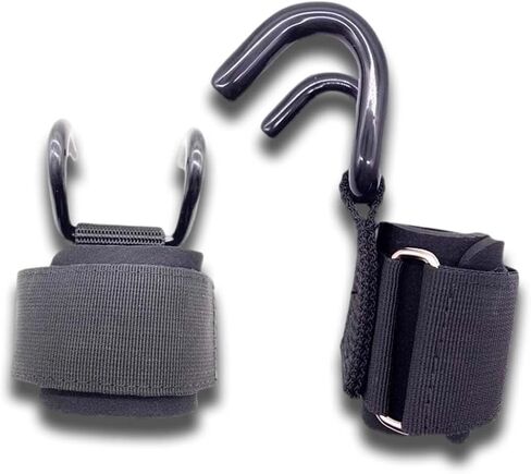 Weight Lifting Hooks for Men and Women, Heavy Duty Lifting Hooks with Wrist Support, Grip Hooks for Deadlifts Pull-Ups and Gym Workouts (2 Pack) in Kuwait