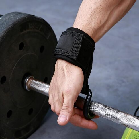 Weight Lifting Hooks for Men and Women, Heavy Duty Lifting Hooks with Wrist Support, Grip Hooks for Deadlifts Pull-Ups and Gym Workouts (2 Pack) in Kuwait