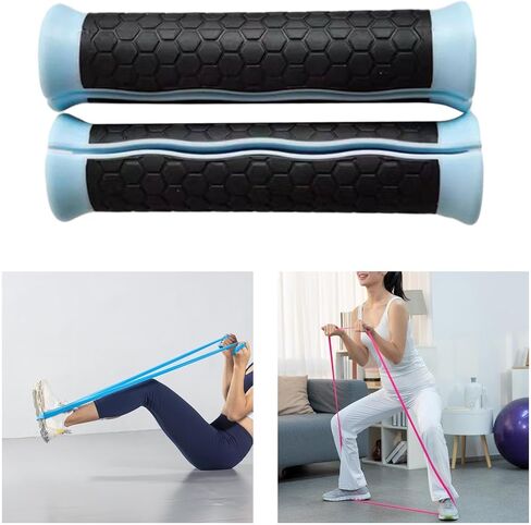 2X Fitness Resistance Band Handle Attachments Cable Handles Pull Handles Replace Exercise Bands Handle Fitness Strap Handle in Kuwait