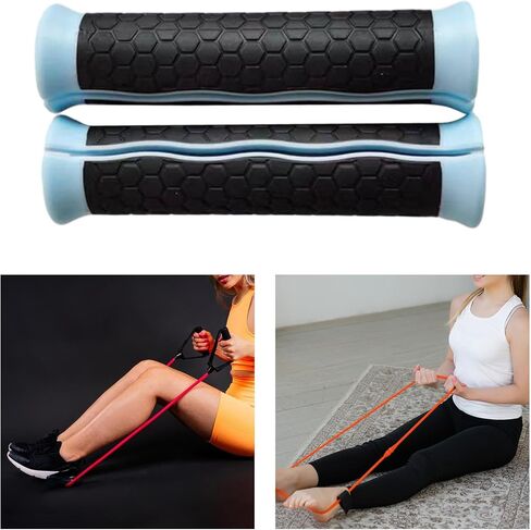 2X Fitness Resistance Band Handle Attachments Cable Handles Pull Handles Replace Exercise Bands Handle Fitness Strap Handle in Kuwait