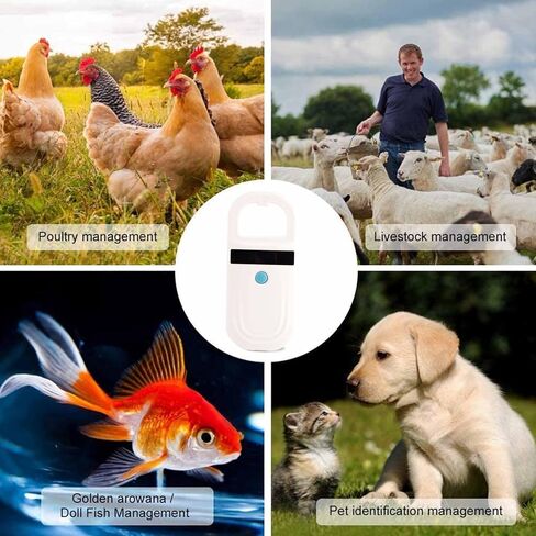 Microchip Scanner, Rechargeable Pet Chip Scanner Animal Microchip Reader Chip Id Tag Reader for ISO 11784 11785, FDX B and EMID in Saudi Arabia