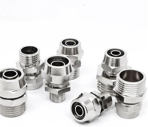 1Pcs 1/8 1/4 3/8 1/2 Inch Thread (PT) Trachea Quick Connector 4 6 8 10 12MM(10-01) in Kuwait