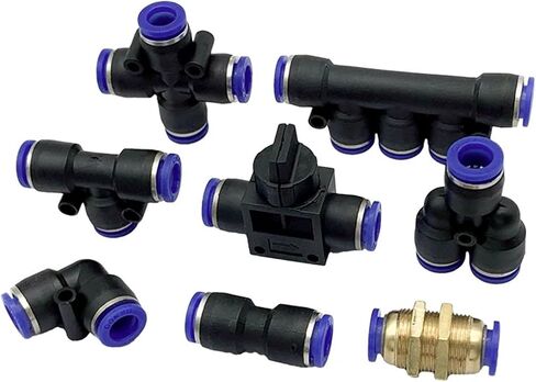 10Pcs Pneumatic Fittings Quick Connector Air Hose Tube Connectors Plastic PU PY 4 6 8 10 12mm Push Into Pluglug(PY (10PCS A LOT)) in Kuwait