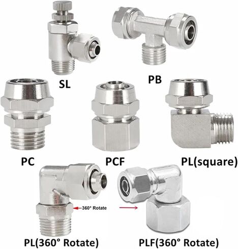 PL PC PB PLF4-12 Internal External Thread 1/8 1/4 3/8 1/2 Inch Hose Quick Air Pneumatic Connector 1Pcs(6-04) in Kuwait