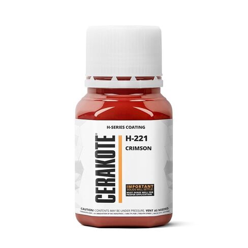 CERAKOTE (Oven Cure) H-Series Crimson [ 4oz ] H-221T -Our Ceramic Technology Combines Performance with Color on All- Metals, Polymers + More - (Part B) Included in Kuwait