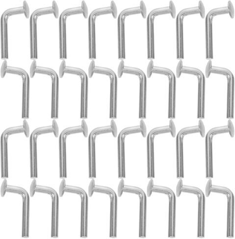 POPETPOP 100pcs Heavy Galvanized L-Shaped Iron Safety Bolts for Pallet Rack with Quick Installation and Secure Stable Fit, for Supermarket and Logistics Center Shelving in Kuwait
