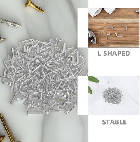 POPETPOP 100pcs Heavy Galvanized L-Shaped Iron Safety Bolts for Pallet Rack with Quick Installation and Secure Stable Fit, for Supermarket and Logistics Center Shelving in Kuwait
