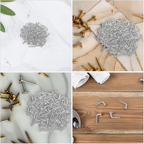 POPETPOP 100pcs Heavy Galvanized L-Shaped Iron Safety Bolts for Pallet Rack with Quick Installation and Secure Stable Fit, for Supermarket and Logistics Center Shelving in Kuwait
