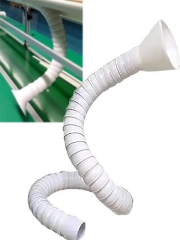 3-Inch Diameter Aulated Hose for Air Extract Flexible Duct Collector Arm with Hood for Laboratory Soldering Fume Removal Round Nozzle Smoke Pipe (Color: 2-7.5cm Length: 200cm/78.37'') in Kuwait