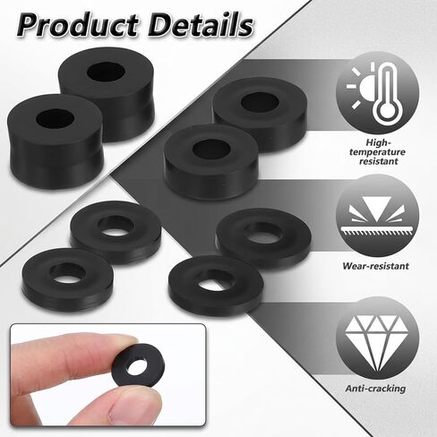 40PCS 4 Sizes Round Spacer Assortment Kit, Spacers for Screws, Bushing, Anti Vibration Spacer Bushings for Electrical Repair and Home Car Accessories(5mm 9mm 10mm 15mm) in Kuwait