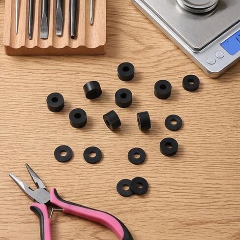 40PCS 4 Sizes Round Spacer Assortment Kit, Spacers for Screws, Bushing, Anti Vibration Spacer Bushings for Electrical Repair and Home Car Accessories(5mm 9mm 10mm 15mm) in Kuwait