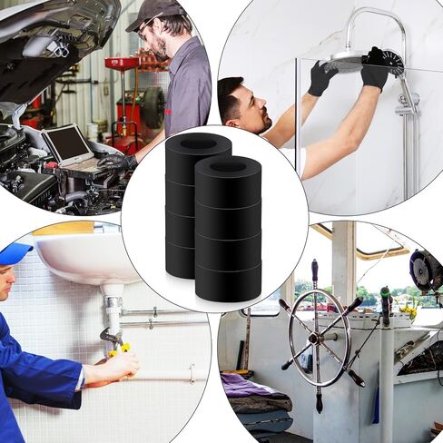 10 قطع فواصل مطاطية 1 بوصة OD × 3/8 بوصة معرف × 0.5 بوصة سميكة متعددة الأغراض غسالات سوداء مستديرة لعزل الاهتزاز البطانات للبراغي والمسامير والإلكترونيات والسيارة والقارب والمنزل in Kuwait