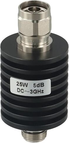 25W N-Typ Fixed ATenuator 5dB DC to 3GHz 50 Ohm Coaxial RF ATenuator for Signal Reduction in RF LaBortory EnVIRNments in Kuwait