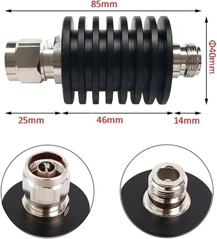 25W N-Typ Fixed ATenuator 5dB DC to 3GHz 50 Ohm Coaxial RF ATenuator for Signal Reduction in RF LaBortory EnVIRNments in Kuwait