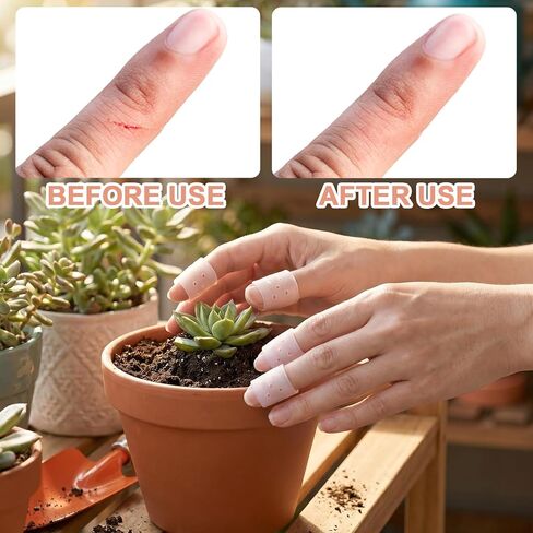 12pcs Anti Skin Picking Finger Covers, Reusable Breathable Finger Guard Caps with Air Holes, Clear Silicone Stop Nail Biting Thumb Gloves Protector for Fingertip Soreness Cuticle Protection in Kuwait