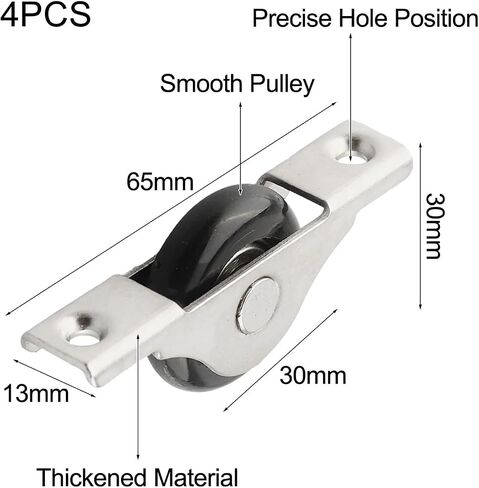 4 Pcs Sliding Door Roller Cabinet Doors Wheels Nylon Runners Wardrobe Furniture Hardware Window Sliding Pulley Door Roller in Kuwait