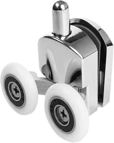 23mm Shower Door Rollers Zinc Alloy Shower Door Wheels Curved Shower Rollers with Anti-Collision Block Bathroom Door Accessories(10Pcs) in Kuwait