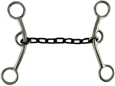 Showman Stainless Steel Junior Cow Horse Bit w/ 5" Sweet Iron Chain Mouth in Kuwait